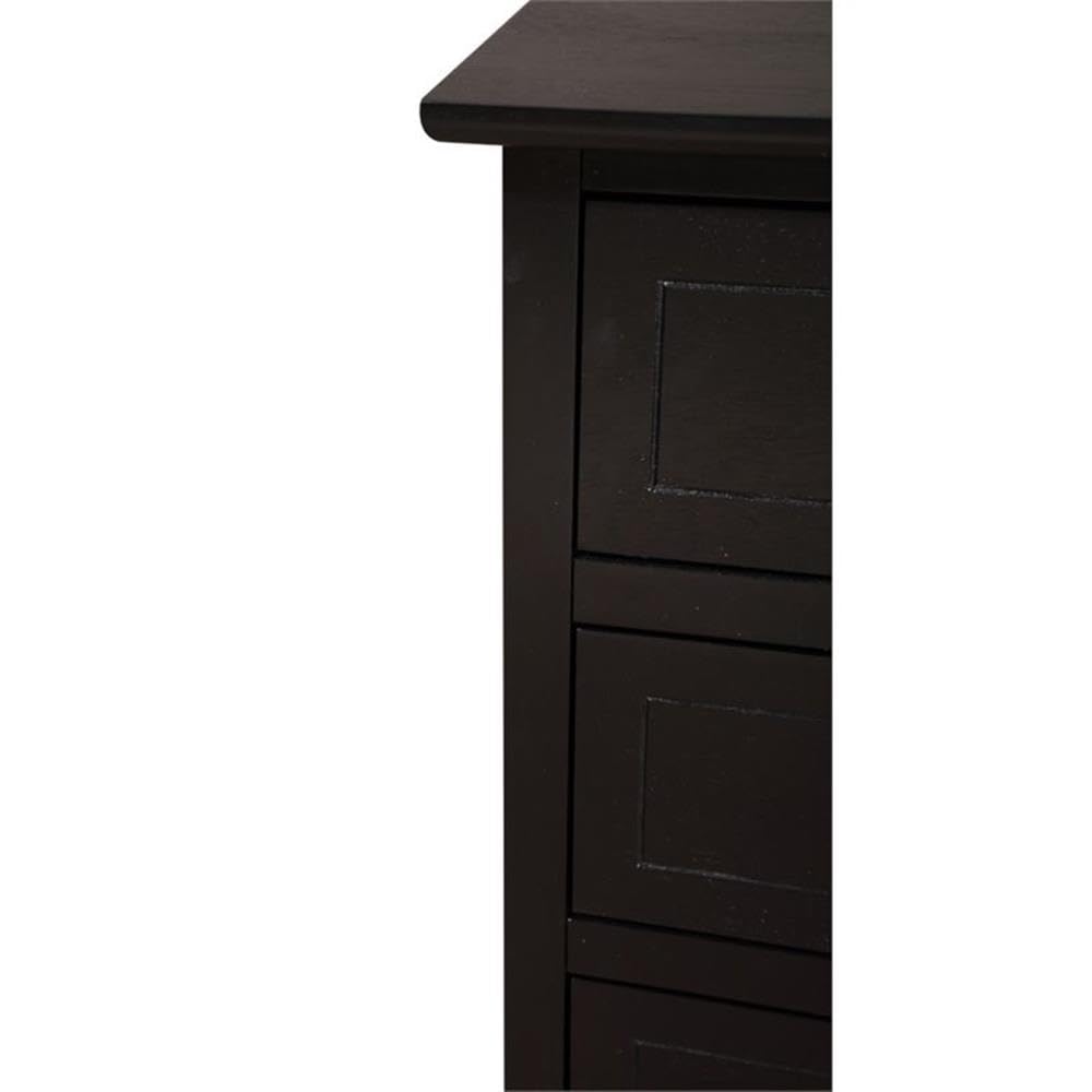 Glory Furniture Daniel 3 Drawer Nightstand in Black