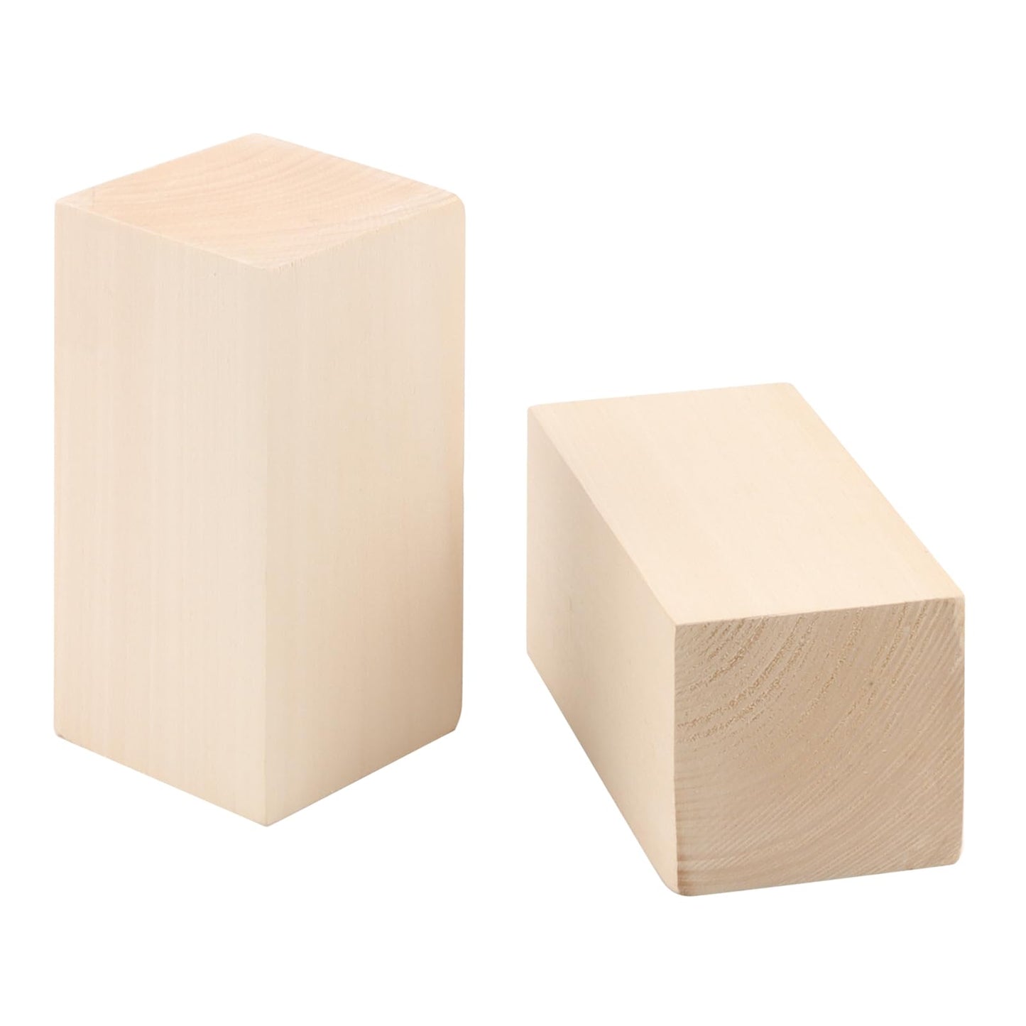 MUKCHAP 4 PCS 6 x 3 x 3 Inch Basswood Carving Blocks, Whittling Wood Blocks, Unfinished Basswood Carving Blocks for Beginners, DIY Crafting, Sculpture Artist