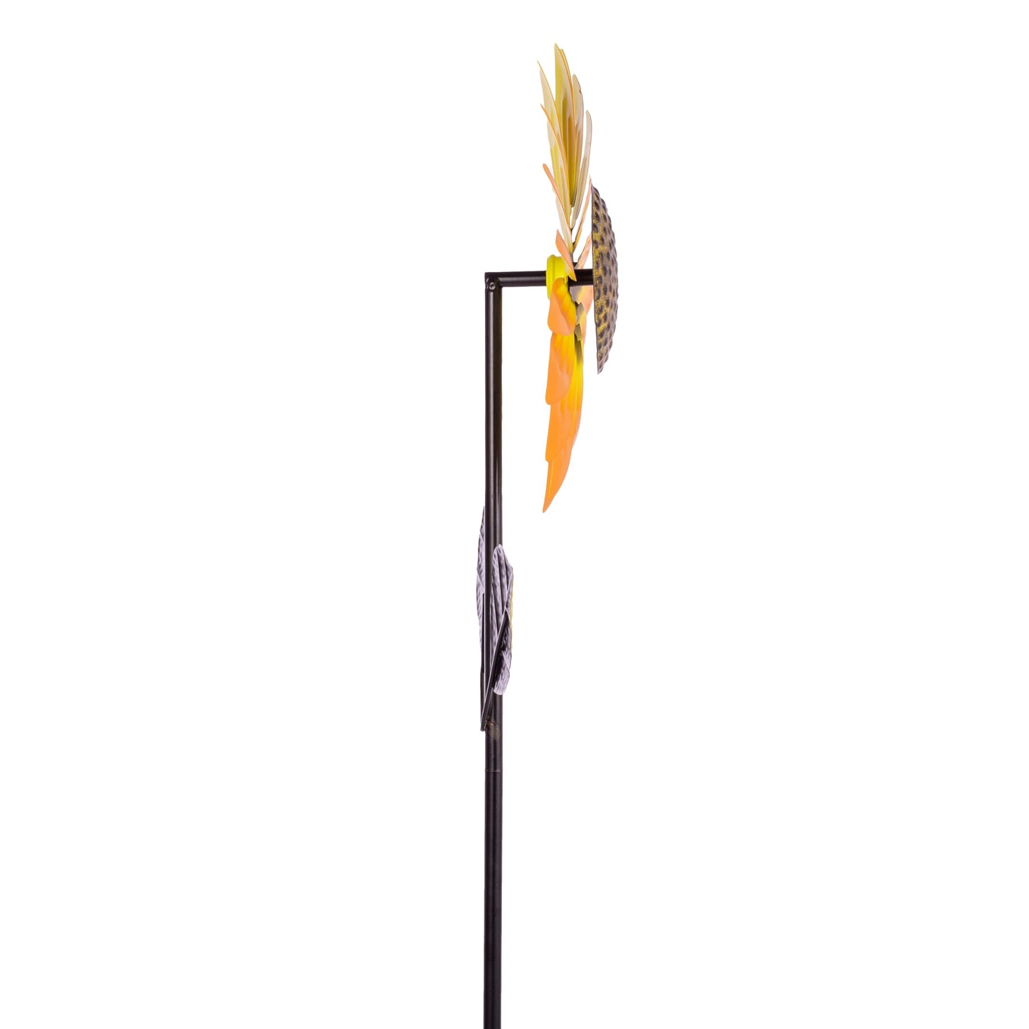 Viveta 2Pack Metal Sunflower Wind Spinner Outdoor,Kinetic Decorative Wind Sculpture wtih Sturdy Stake,Pinwheels for Yard and Garden