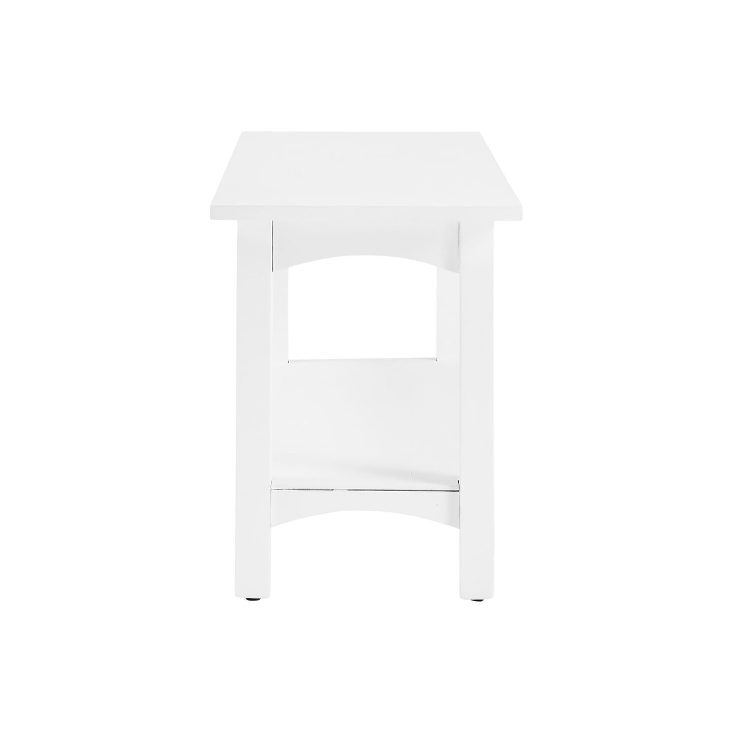 Craftsbury 36-Inch Solid Wood Entryway Bench with Storage Shelf – Easy Assembly Small Seating Bench for Hallway, Living Room, or Foyer by Alaterre Furniture (White)