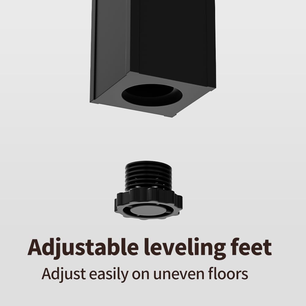 DHYGOTFUR Tall Plant Stand Indoor, Modern Black Aluminum Alloy Plant Shelf, Corner Flower Pot Holder Organizer for Living Room, Balcony, Patio, Garden (L11.8 x W11.8 x H31.5 inch)