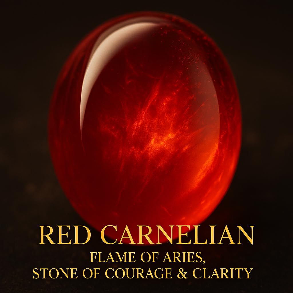 Aries Zodiac Talisman Necklace – 24K Gold Plated, Handcrafted with Red Carnelian Gemstone. Limited-Edition Astrology Pendant in Wooden Heirloom Box. Sacred Jewelry for Women.