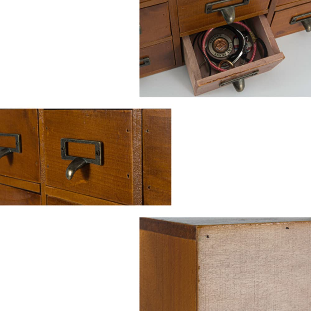 PACKGILO Apothecary Drawers Apothecary Cabinet with Drawers, Brown