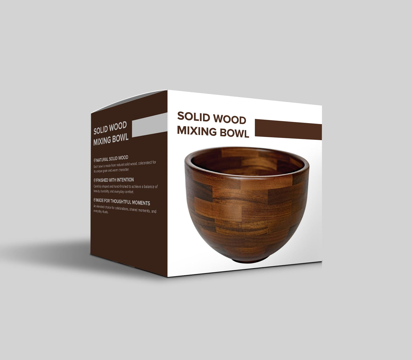 Handcrafted Wood Mixing Bowl for KitchenAid Tilt-Head Stand Mixers, Natural Wooden Bowl with Stainless Steel Base, 4.5β5 Qt, Natural Wood