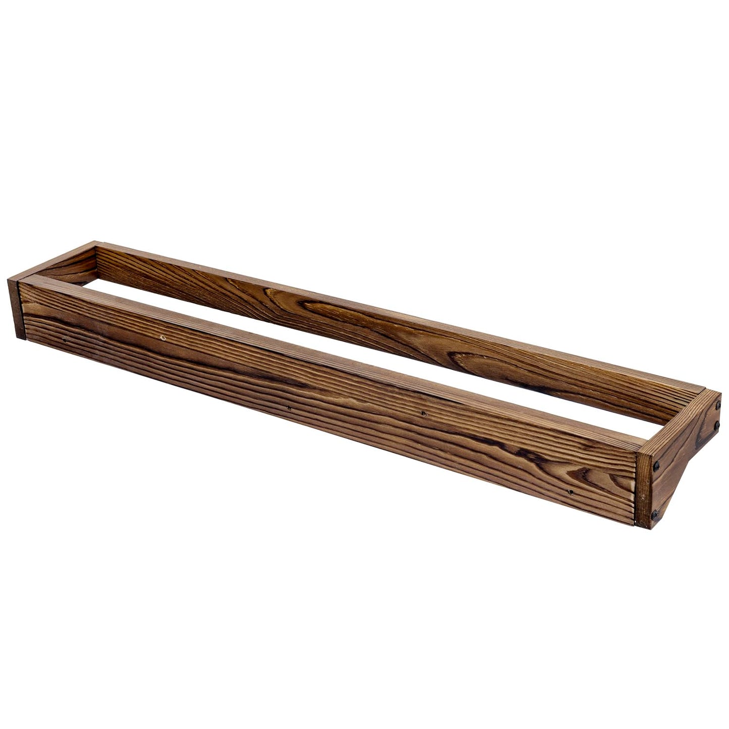 MyGift 30 Inch Rustic Burnt Solid Wood Hanging Shoe Rack, Set of 4 Wall Mounted Storage Organizer Footwear Holder for Closet, Mudroom, Entryway, Holds 12 Pairs