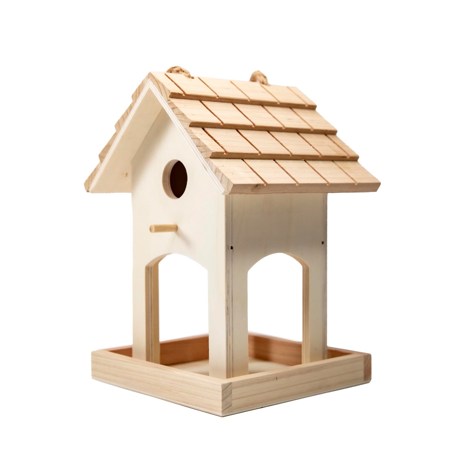 Cartanfill-Wooden Bird House for Outdoor, Wild Bird Feeder, Hanging Birdhouse,Perfect for Cardinals, Bluebirds, and More! (A)…