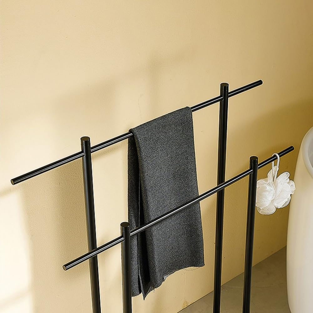 Towel Rack Bathroom Vertical Floor-Standing Marble Towel Rack Hotel Storage Toilet Bar Free Standing Rail