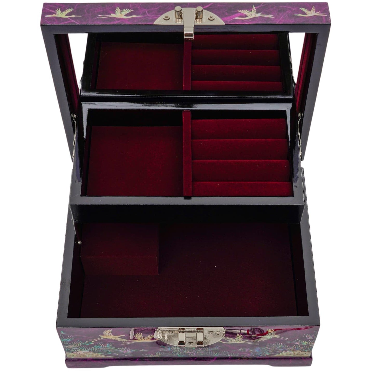 February Mountain Mother of Pearl Music Box for Women Traditional Korean Jewelry Box Unique Christmas Birthday Gifts for Women