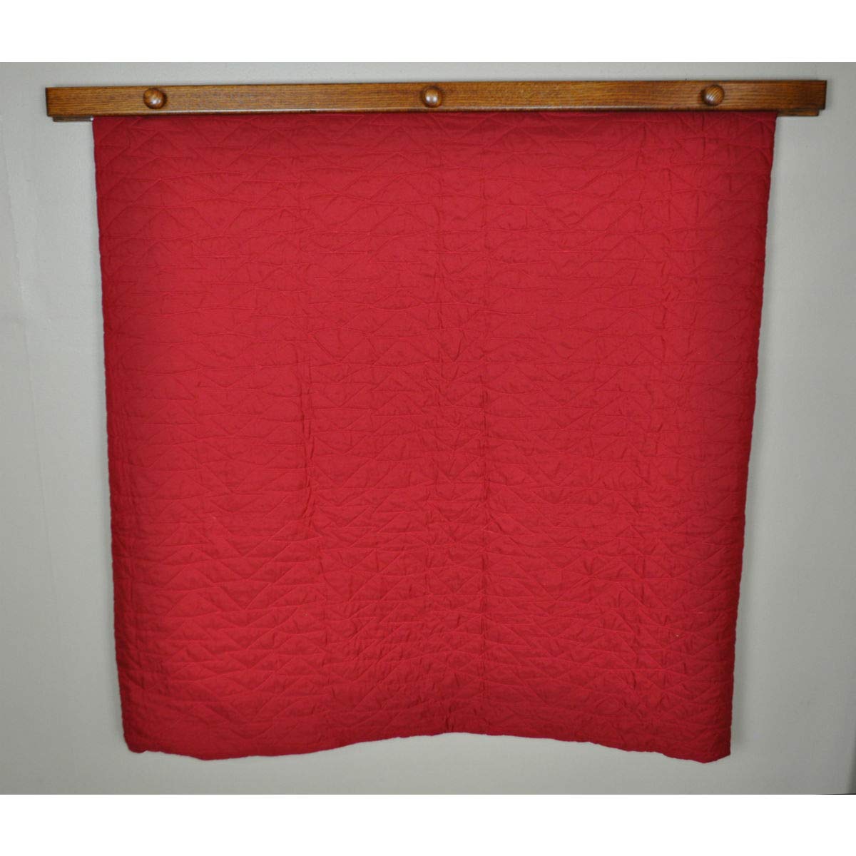 Hope Woodworking RRD Quilt Hanger for Wall for Display (48") Amish Made Wooden Quilt Rack Wall Mount - Rustic Tapestry Quilt Wall Hangers (Oak Wood, Michaels Stain, 48" Long)
