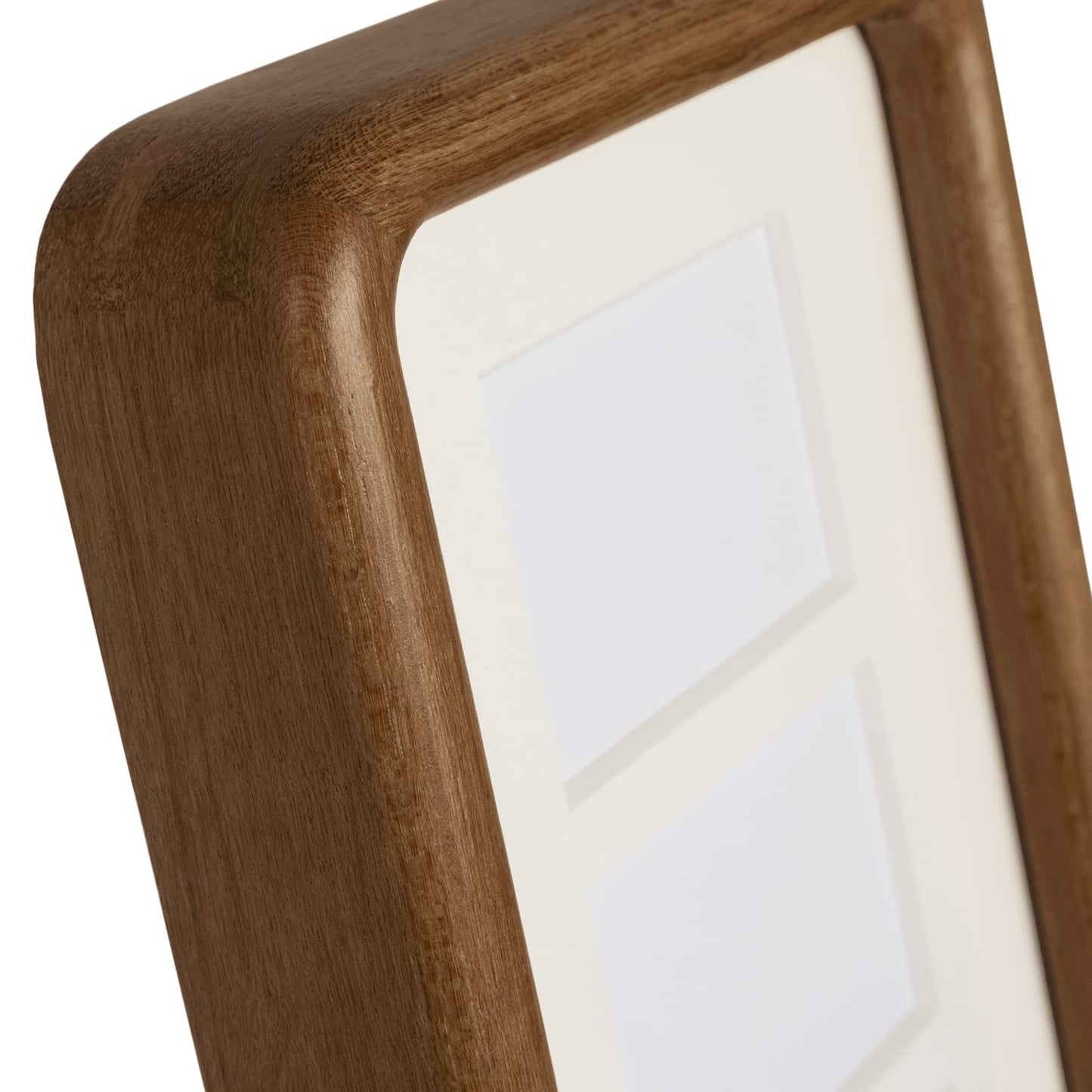 Hans 4"x12" Frames Collage Photo Frame Single Mat with Six 1.5x2.5 Openings and Satin Solid Frame Horizontal or Vertical(6 Openings)
