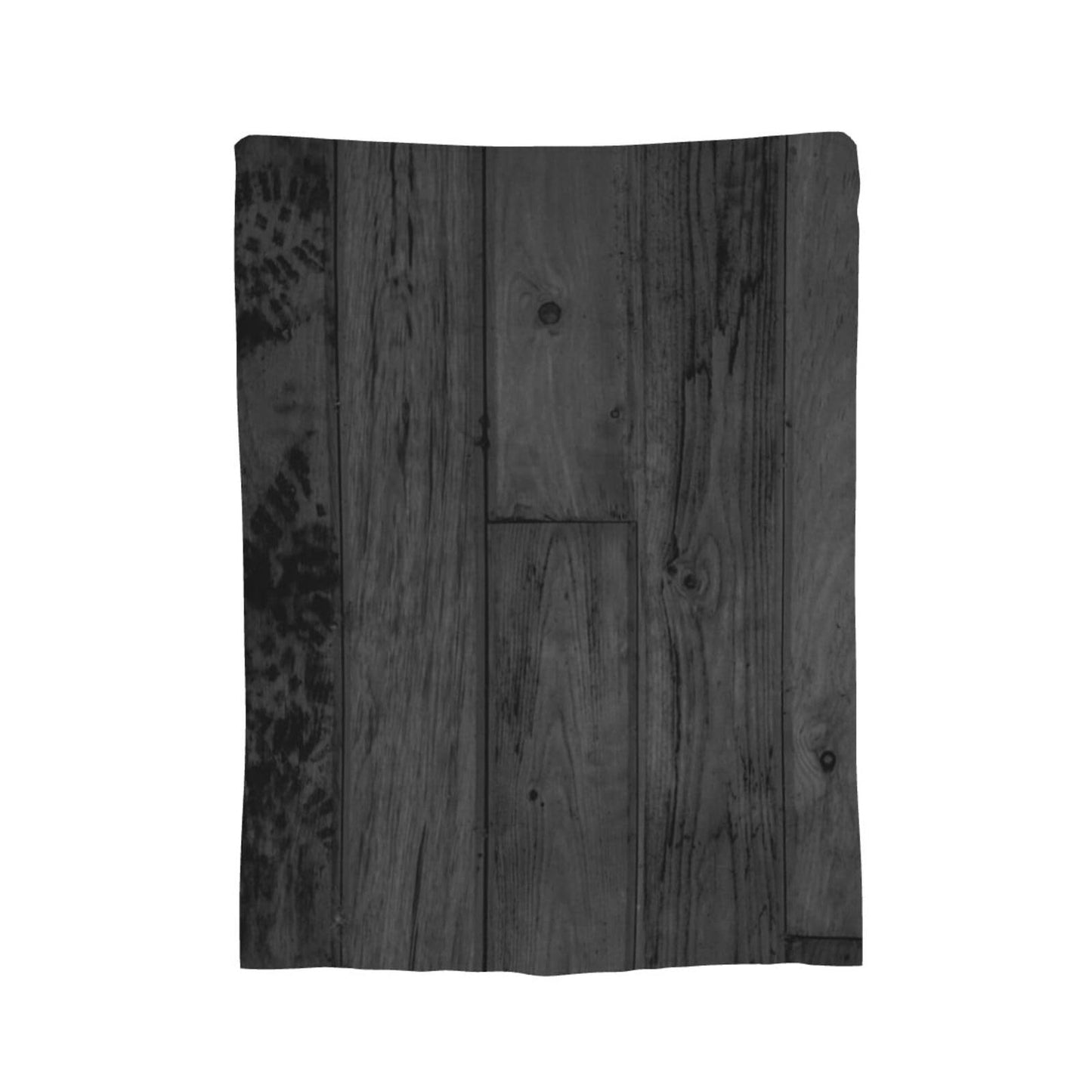 50"X40" Dark Wooden Floorboards Texture Soft Flannel Blanket - Lightweight and Quick Drying, Used for Home, Travel, Camping