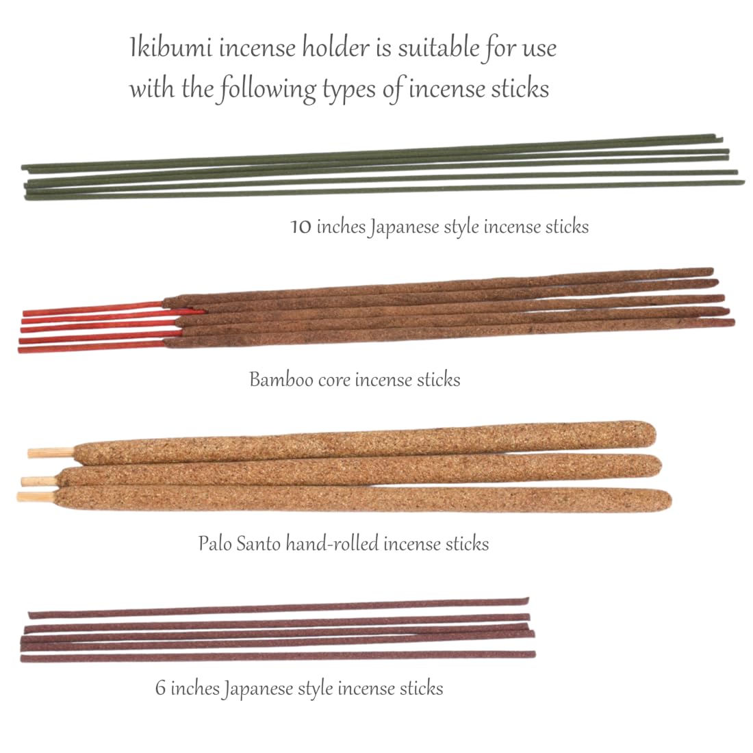Ikibumi Black V-Shape Tray Wooden Incense Stick Holder