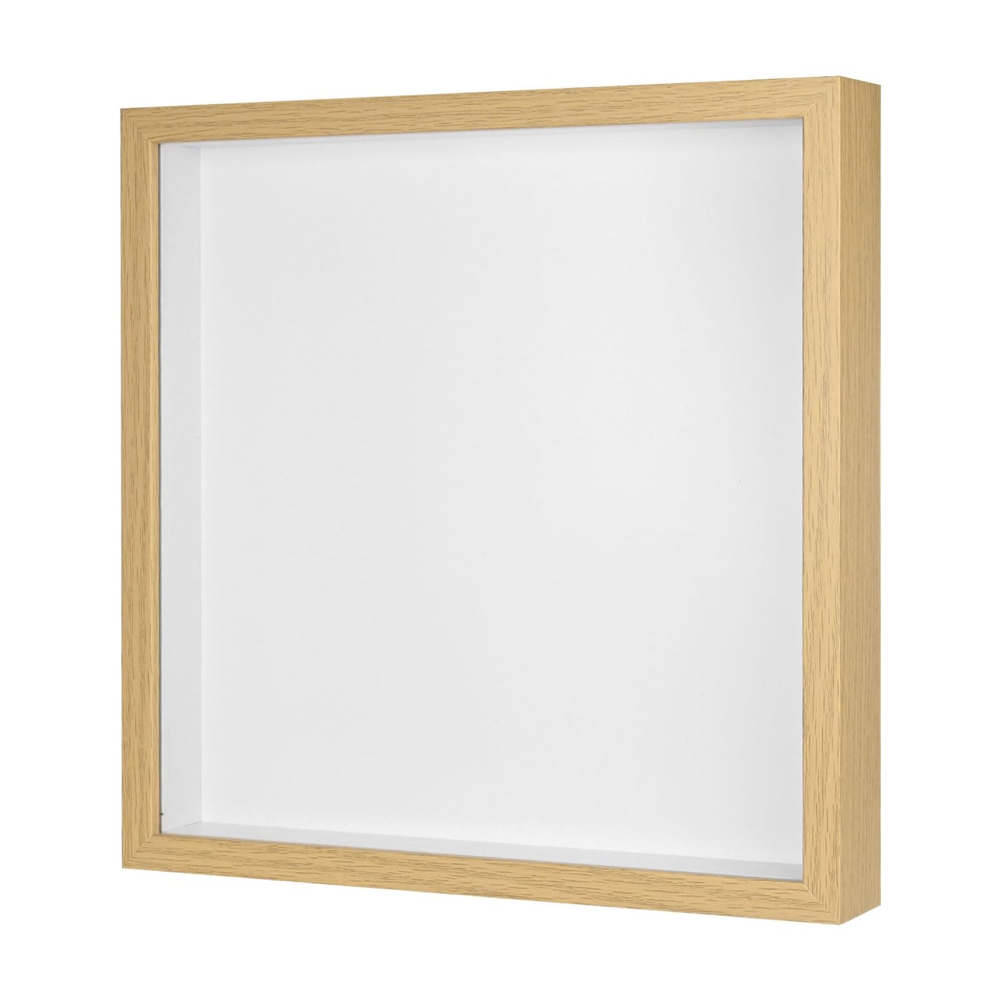 M METERXITY Shadow Box Frame (13 x 13 Inch, Natural) - Wooden Dried Flower Photo Frame, Memory Box Display Case with Felt Back, Apply to Flower/Tickets/Photos/Memorabilia DIY