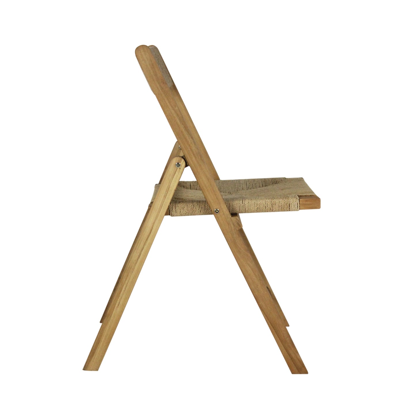 JONATHAN Y Kiawah Woven Seagrass and Natural Teak Wood Folding Chair Set of 2 for Dining Room, Coastal Armless Space-Saving Portable Seat with Natural Finish, No Assembly Required FLD1002A-SET2
