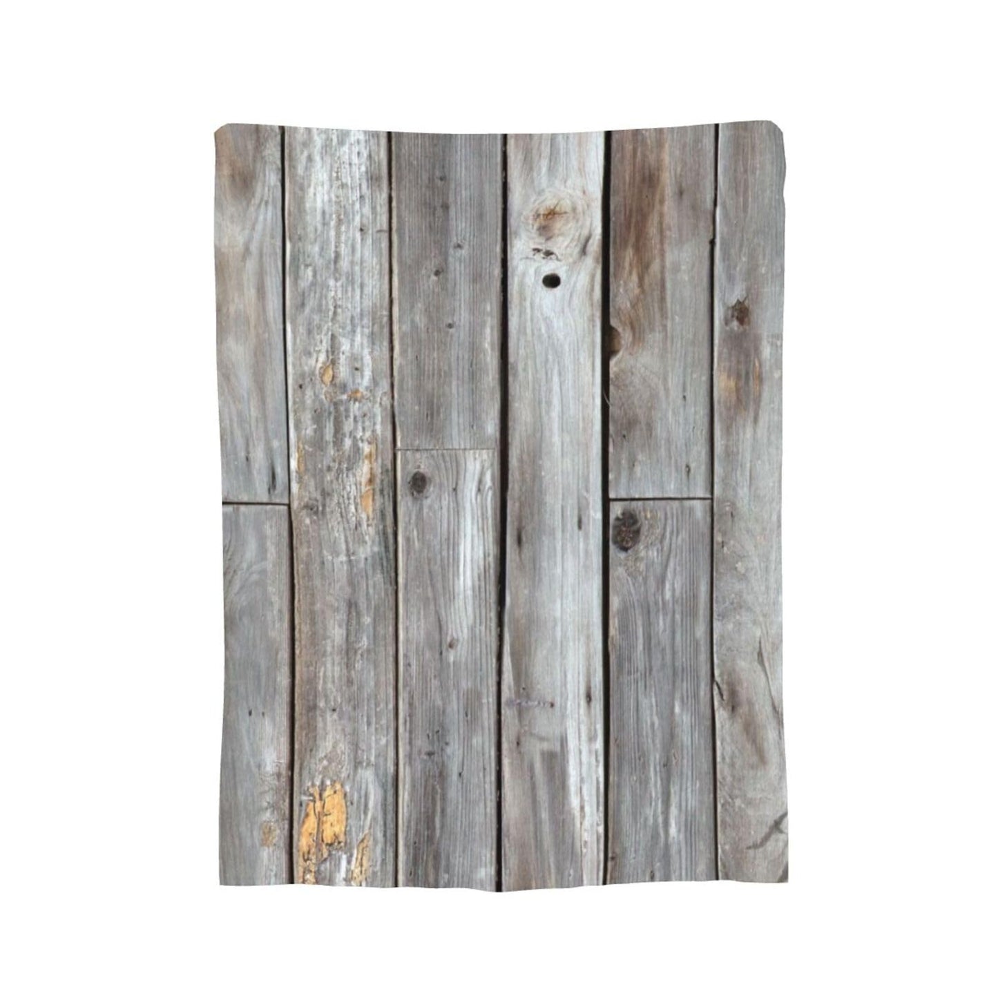 50"X40" Weathered Wooden Planks Texture Soft Flannel Blanket - Lightweight and Quick Drying, Used for Home, Travel, Camping