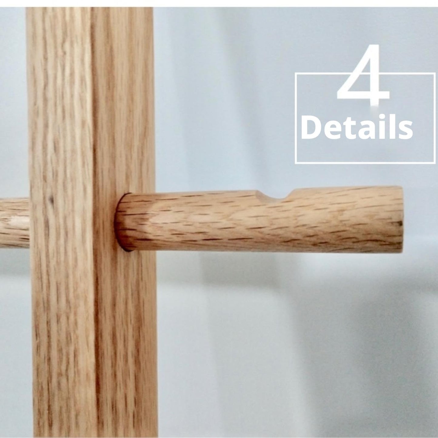 SHSWUD Free Standing Towel Rack, Pool Towel Ladder Wooden Rack Rail Blanket Clothes for Bathroom Bedroom Large Storage(White)