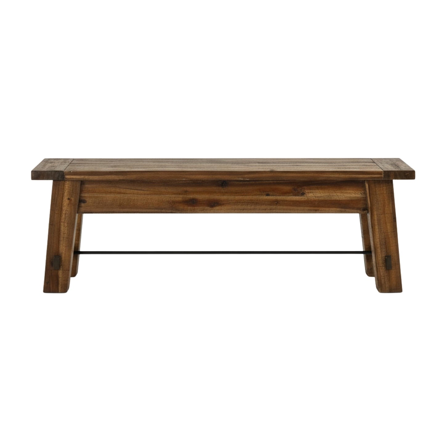 Durango Rustic Farmhouse Style 60-Inch Wood Bench - Industrial Modern Accent Furniture with Solid Wood Seat for Entryway, Dining Room, Hallway, Foyer, or Kitchen by Alaterre Furniture