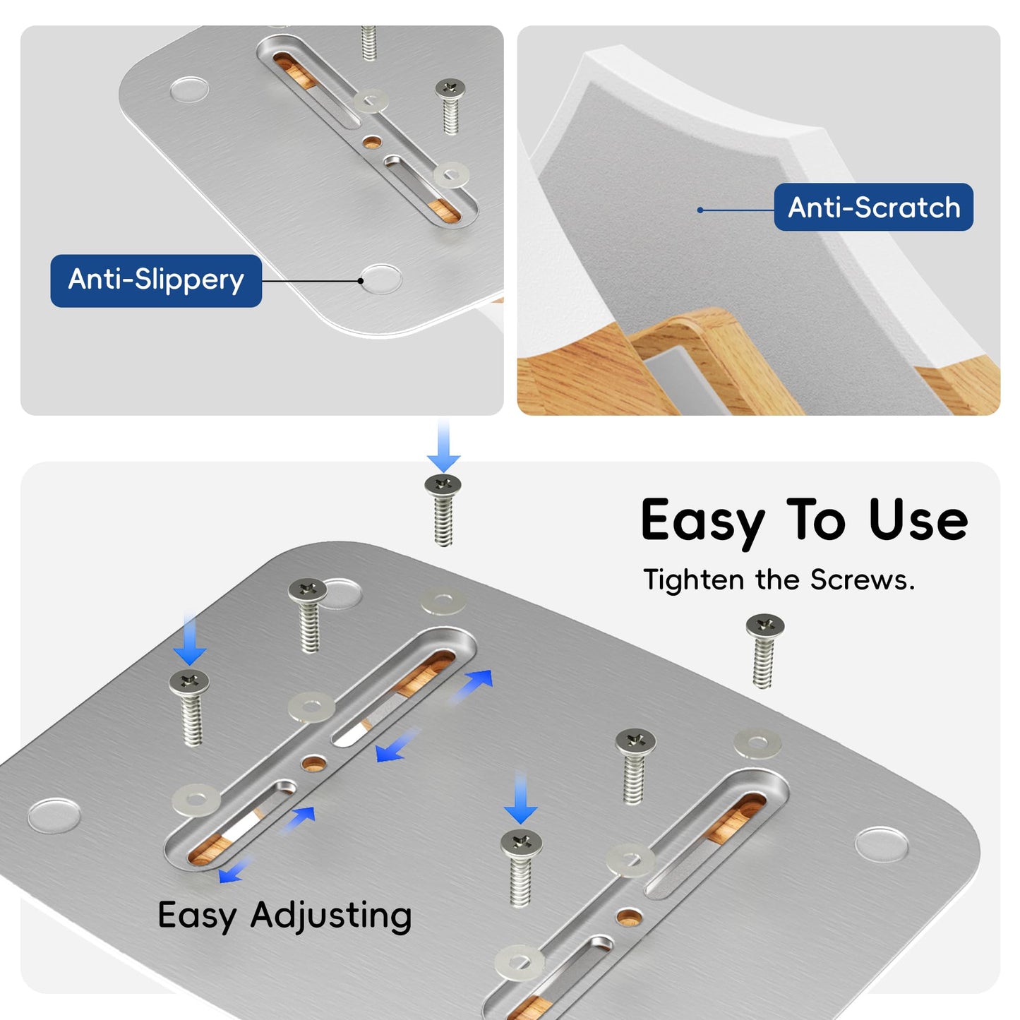 AFOOYO Vertical Dual Laptop Stand - Snow Peak-Shaped Wooden Adjustable Laptop Holder,2 Slots Desktop Dock Compatible with All MacBook, Surface,Chromebook,Dell & More(Beechwood)