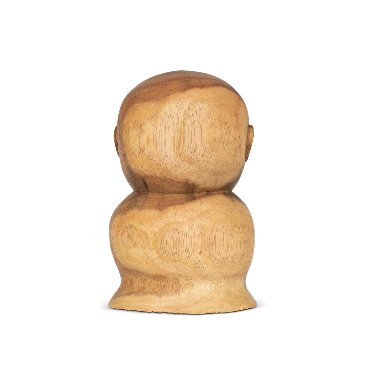 G6 Collection Hand Carved Wooden Buddha Monk Figurine, Praying Monk Statue Sculpture for Meditation, Rustic Spiritual Home Décor, Brown