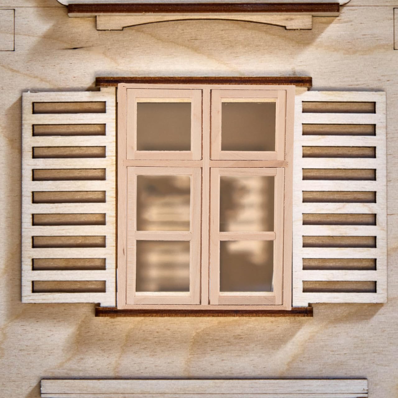 Totority Dollhouse Doors and Windows Model 1 12 Scale Miniature Wooden Frame Door Window Accessory for DIY Craft Scenes Doll House Furniture Home Decoration Mini House Building