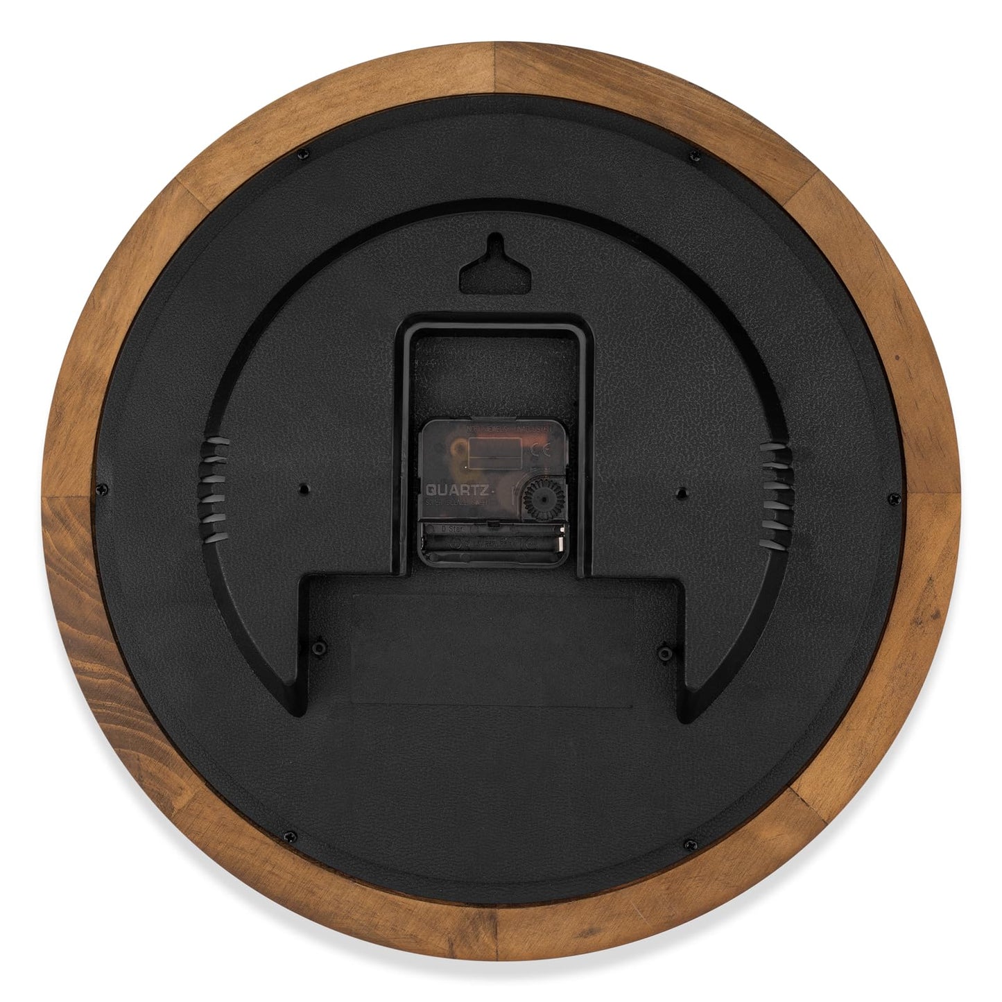 Foxtop Wood Wall Clock 14 Inch Silent Non-Ticking Battery Operated Large Retro Wooden Clock Decorative for Living Room Bedroom Kitchen Home Office