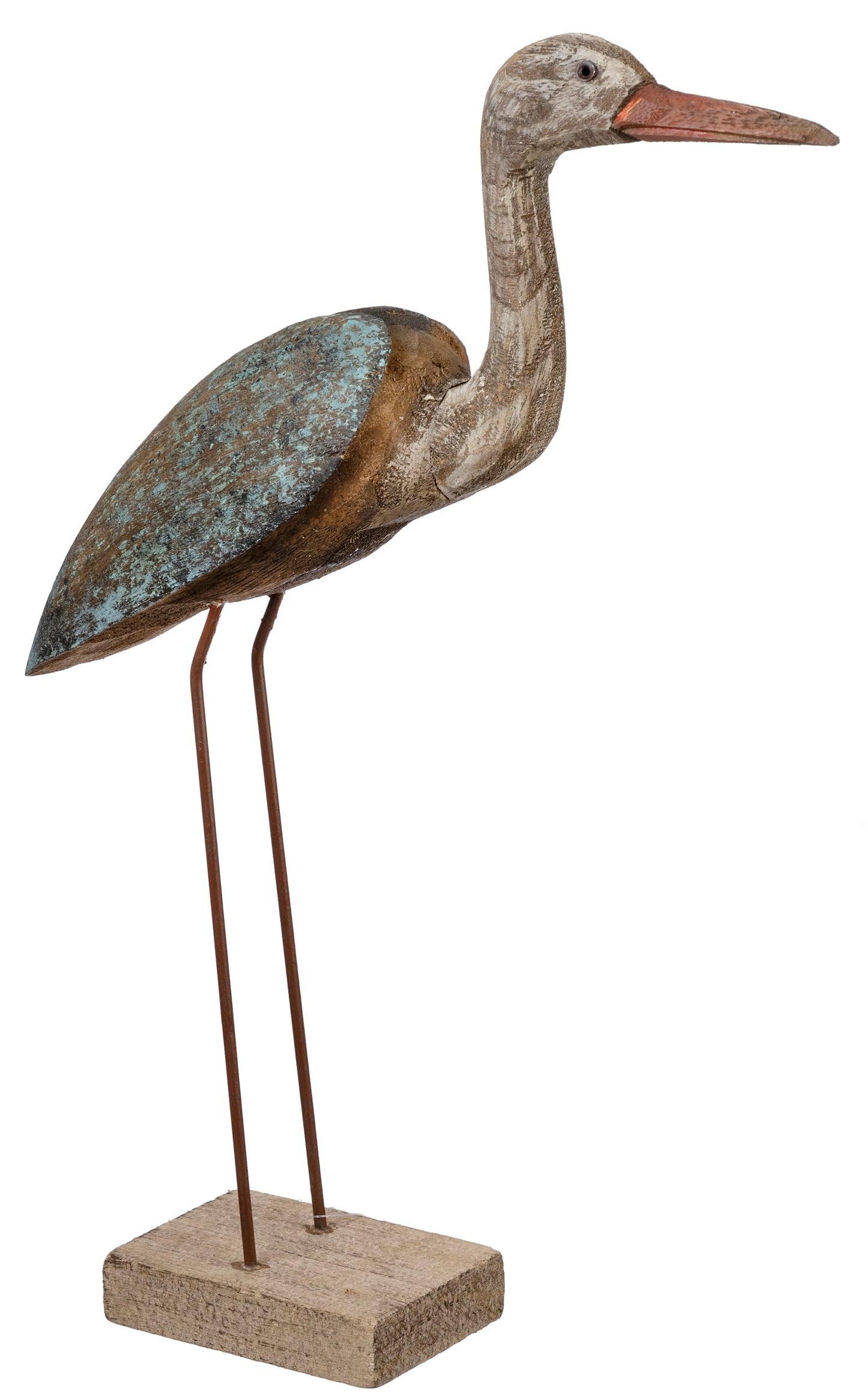 Primitives by Kathy Wooden Sand Crane Home Décor Figurine 15.25 Inch