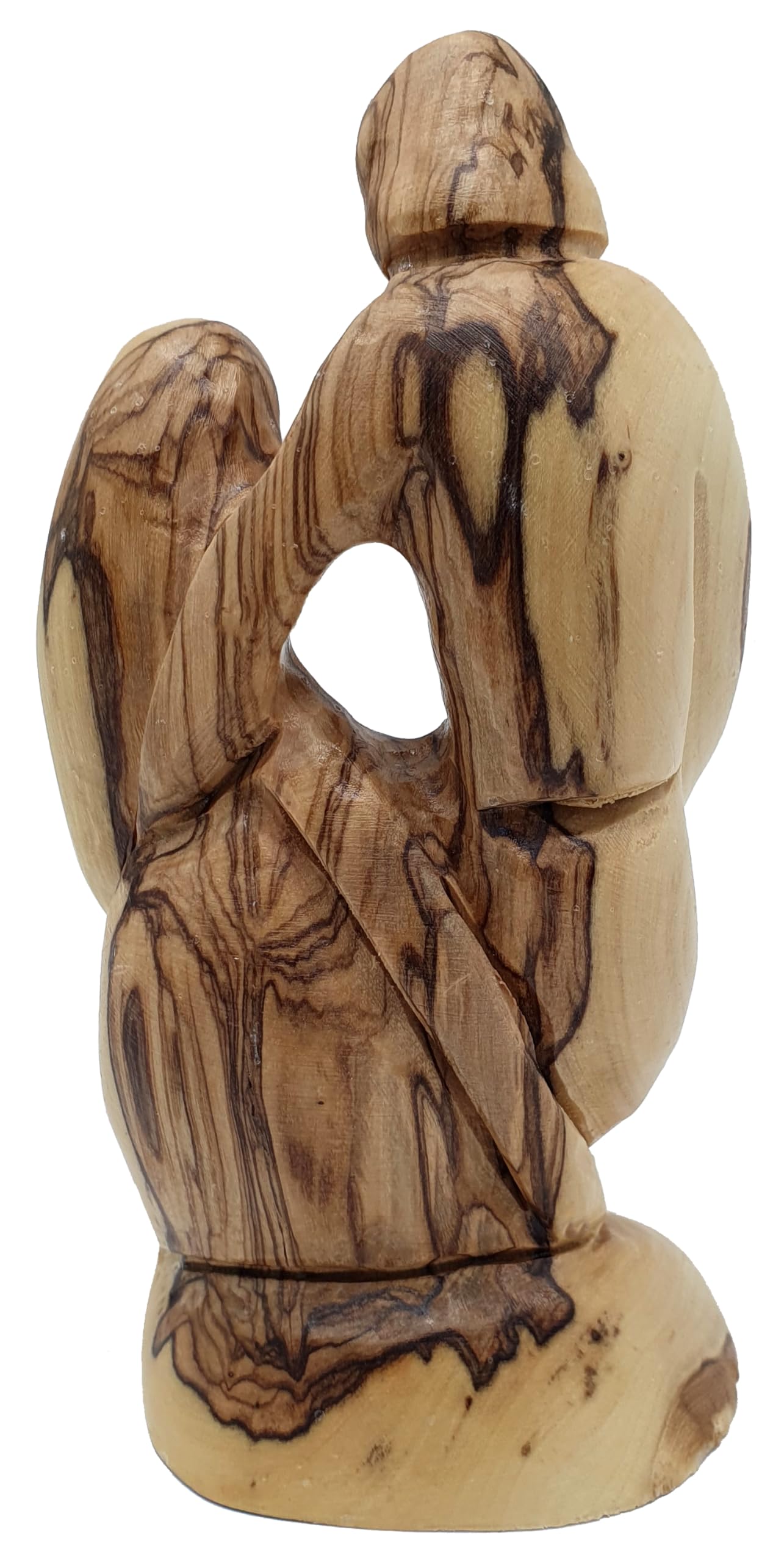 Zuluf Solid Olive Wood Holy Family Figurine 5.5" – Hand-Carved Nativity Statue for Christmas Decor – Catholic Art Piece for Home, Church Table, or Office Display – HOF010