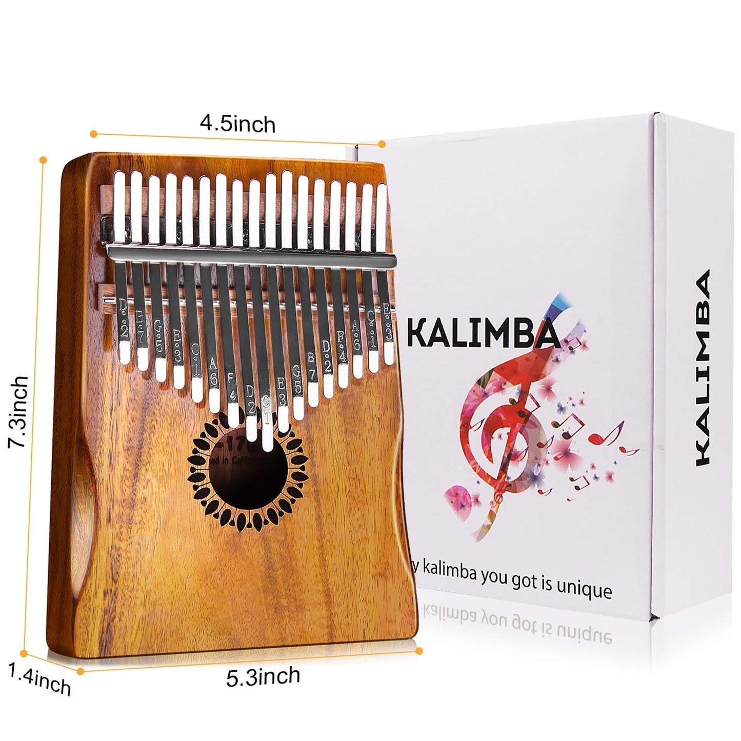Newlam Kalimba Thumb Piano 17 Keys, Musical Gift for Kids and Adults