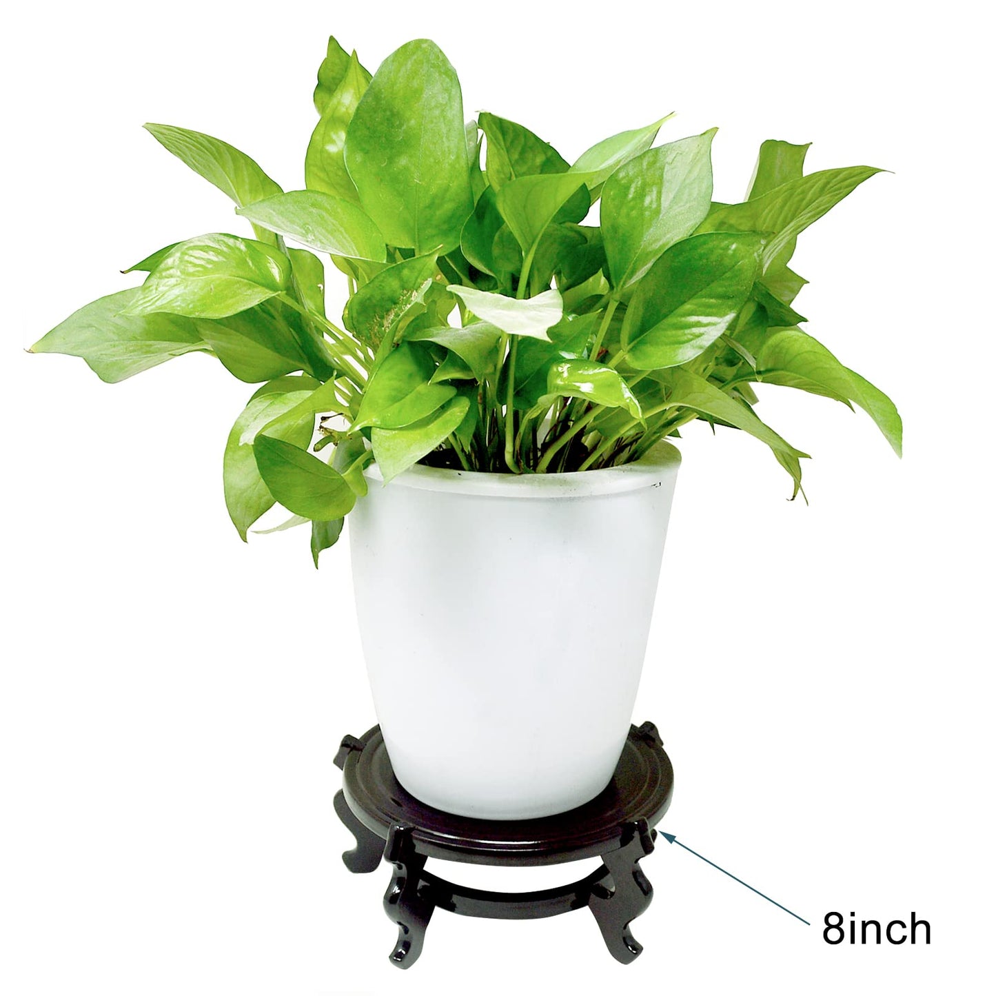 Feng Shui Chinese Wooden Fishbowl Planter Display Stand (W3048-8in)