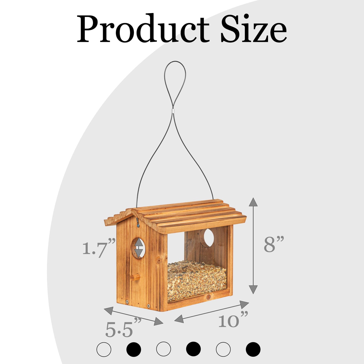 BalterFF Bird Feeders for Outdoors,Wooden Unique Seed Sunflower Food Feeder Blue Cardinal Finch Backyard Platform Balcony Gazebo Tree Fence Wall Mount Effortless Holder Automatic Buddy 6