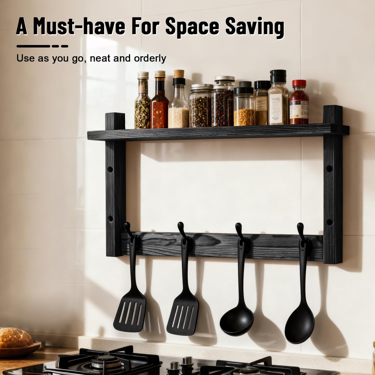 Dellicasi 28" Coat Rack Wall Mount with Shelf, Entryway Wall Mounted Coat Rack Wood Wall Coat Hooks with 7 Hooks 3 Key Hanger, Key Holder Wall Mount Mail Holder for Living Room, Bedroom