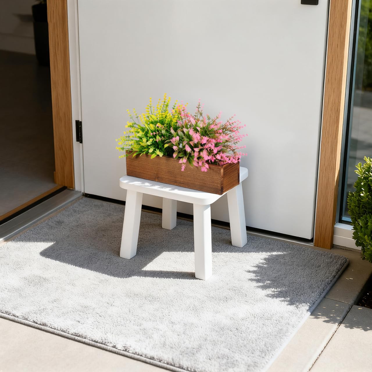 POPETPOP Outdoor Raised Garden Bed: Wooden Planter Box Wooden Raised Garden Bed - Rectangular Planter Outdoor for Patio, Balcony, Backyard, Centerpieces, Home, Wedding