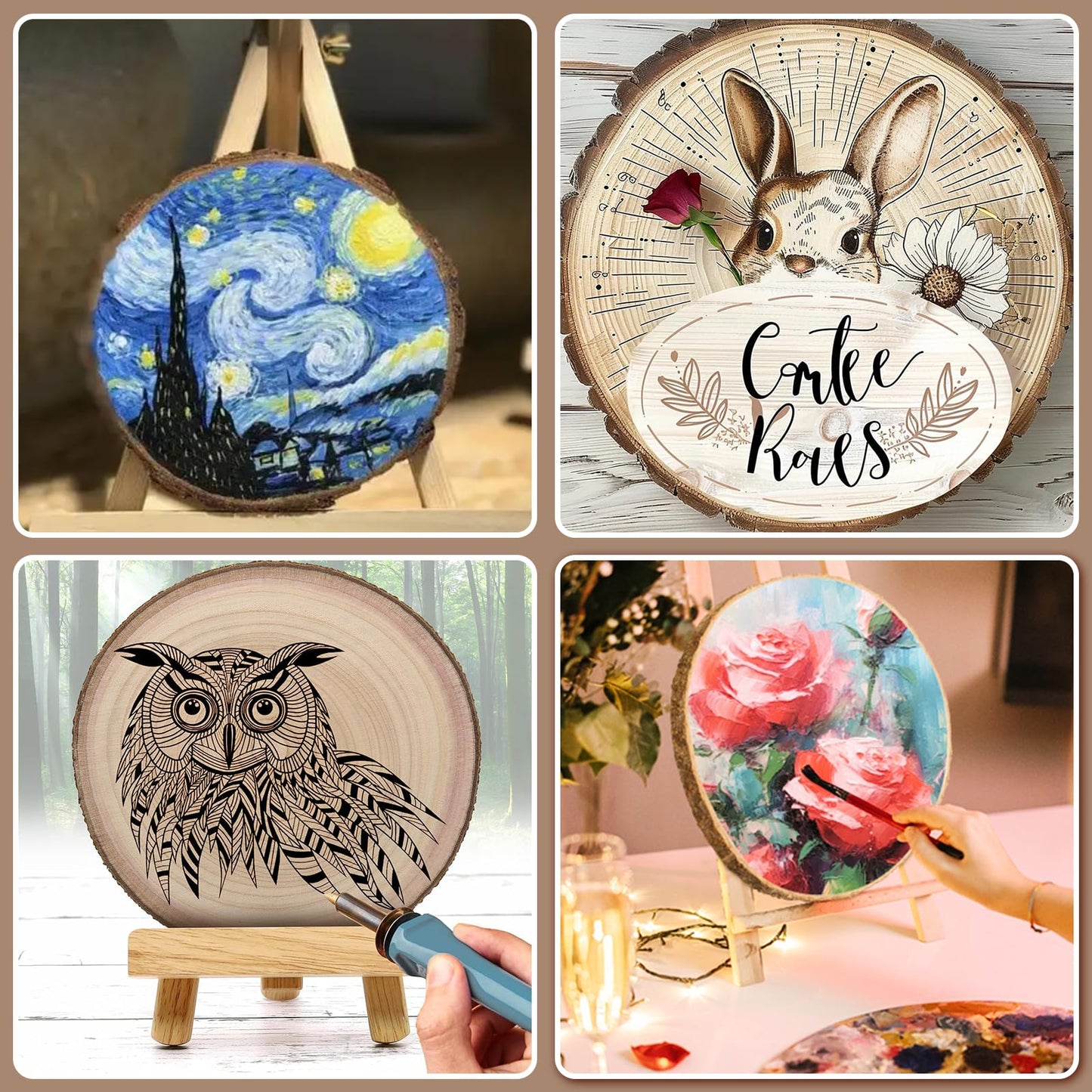 Wood Slices for Centerpieces,Large Wood Slices 6 Pcs 11-12 Inches Natural Paulownia Wood Rounds Natural Wood Slices,Wood Slabs for Weddings Centerpieces Decor and DIY Painting Crafts(11-12 inch 6Pcs)