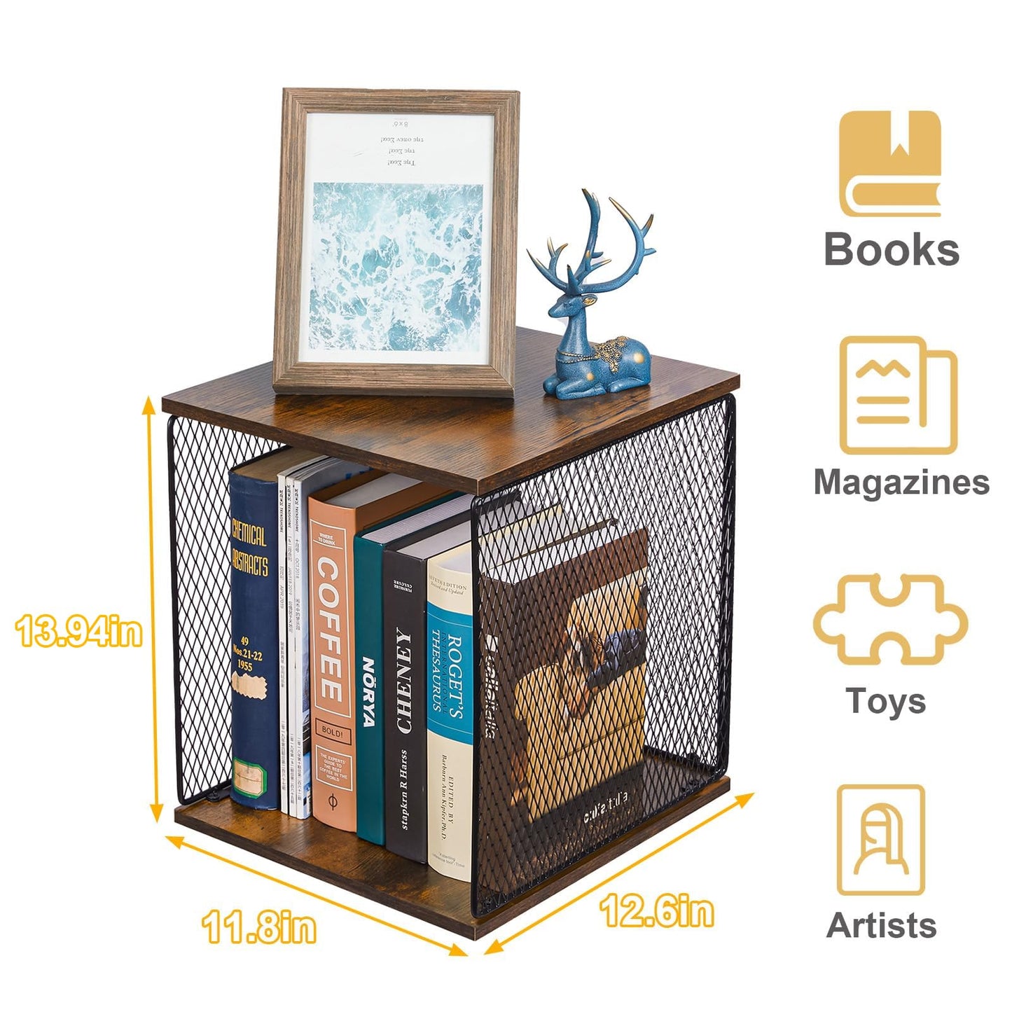 Dmevkic 3 Cube Vinyl Record Storage DIY Stackable 120-150 Records Visualize Album Storage Record Storage Crate