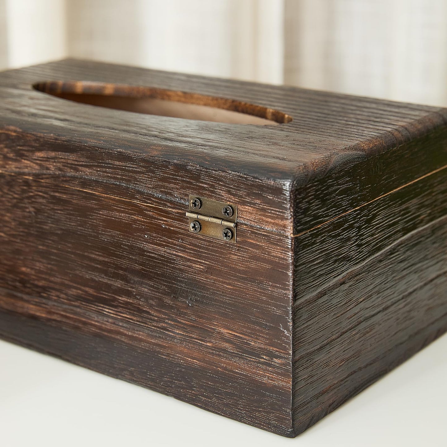 GZQWDC Rectangular Wood Tissue Box,Decorative Wooden Tissue Box Cover,Tissue Box Holder,Tissue Box for Bathroom&Tabletop