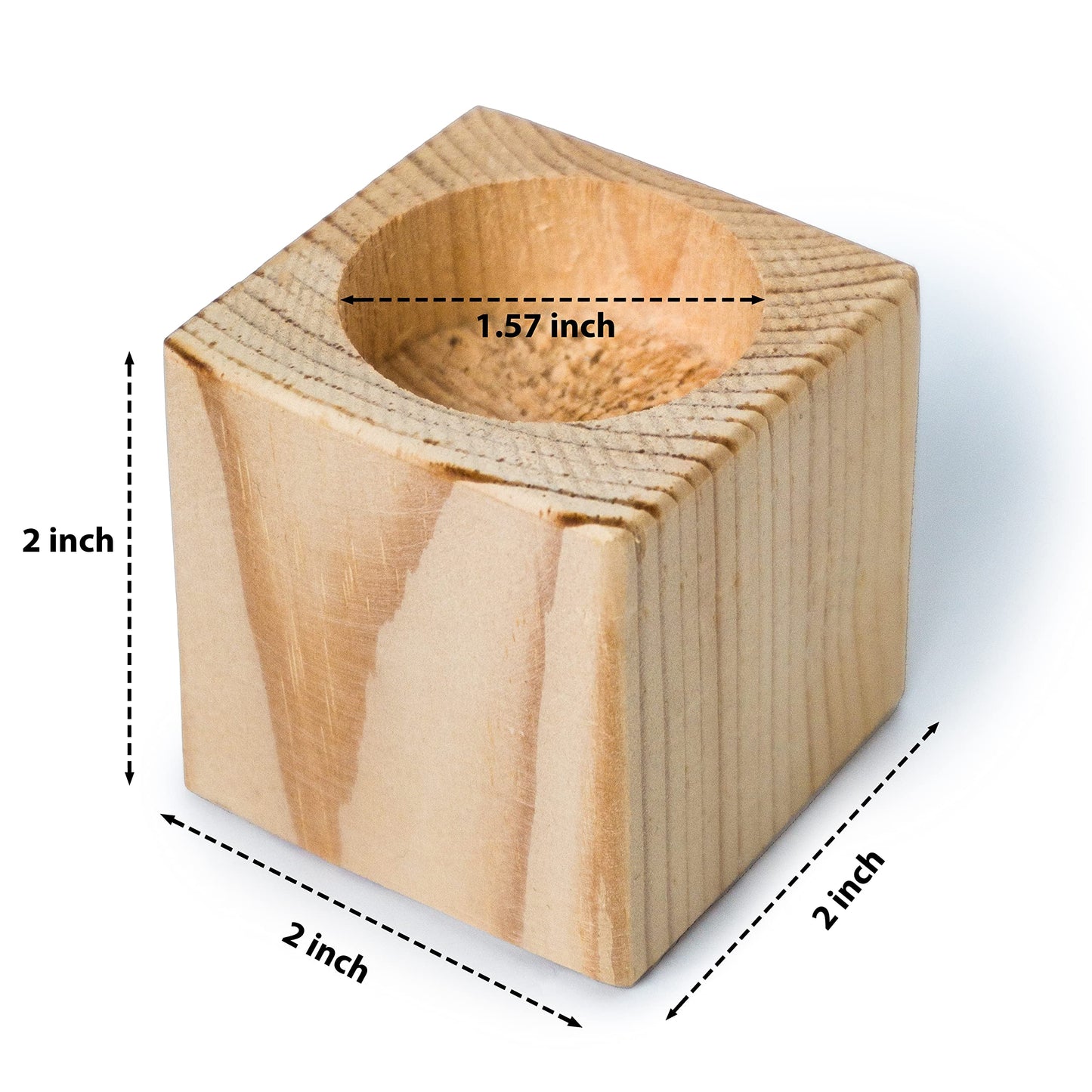 Sarap Wood Tealight Candle Holder - Rustic Wooden Votive Candle Holders - 10pcs Candle Holders Bulk - Wood Candle Holder for Centerpieces for Tables, Wedding Decor, Fireplace Decorations and Party