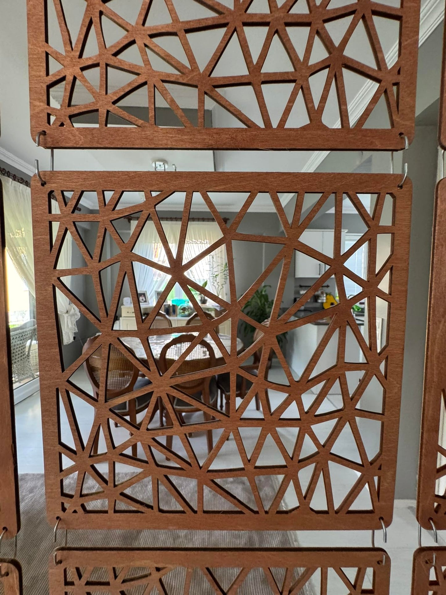 Woodtuct Teak Decorative Room Divider Panels, 12 Pack