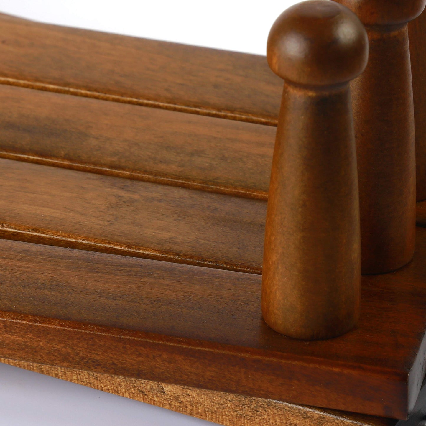 Dseap Accordian Wall Hanger: 16” High Wooden Wall Expandable Coat Rack, Hat Rack Holder, Accordion Hook for Baseball Caps, Coats, Mugs, 17 Peg Hooks, Brown