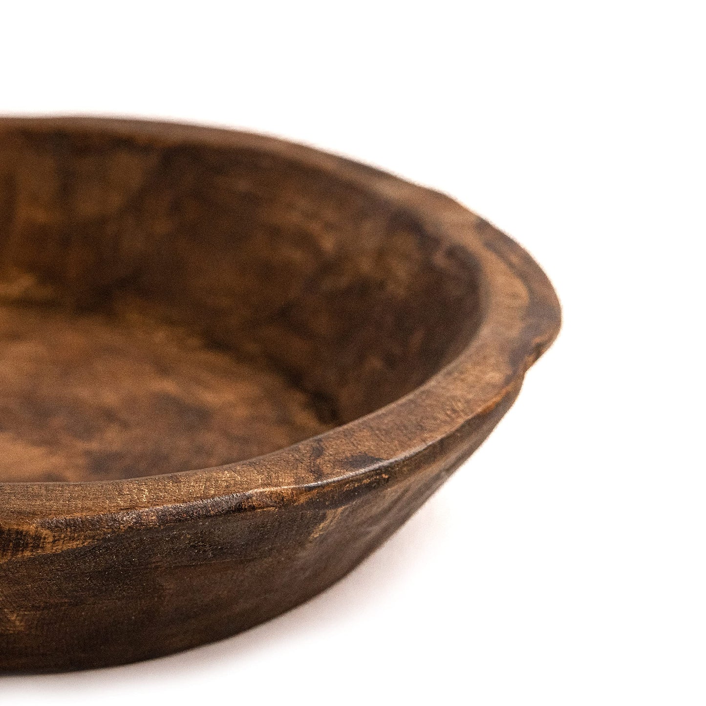 Red Barn Candle Company Wood Dough Bowl - 12" Round Wooden Decor Bowl for Fruits, Potpourri & More - Spanish Oak - Rustic Home Decoration Centerpiece - Handmade & Imported from Mexico (Natural Brown)