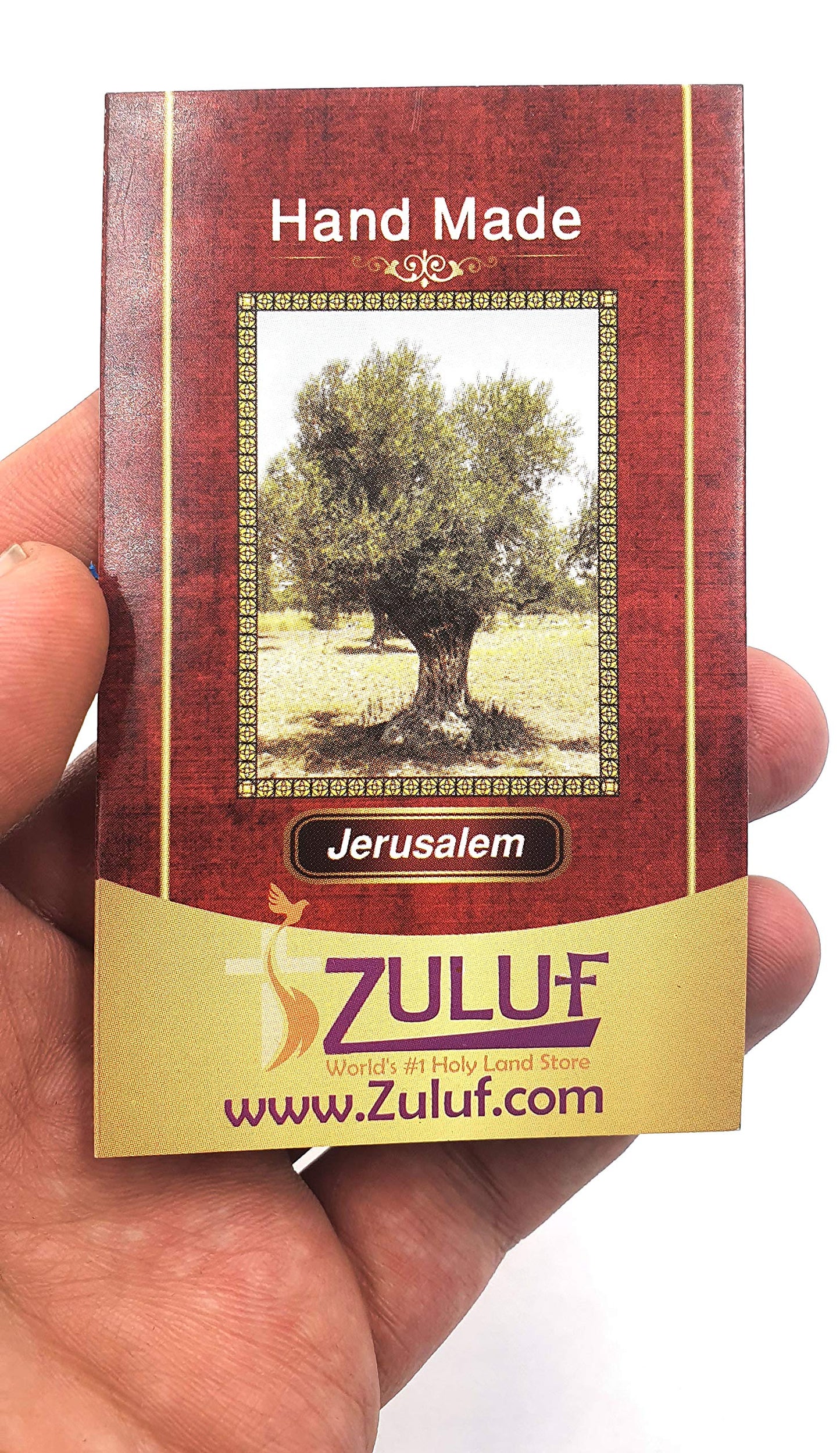 Zuluf Olive Wood Holy Family Nativity 4.9" - Hand Carved Mary Joseph Baby Jesus Figurines Christmas Scene Holy Land HOF050