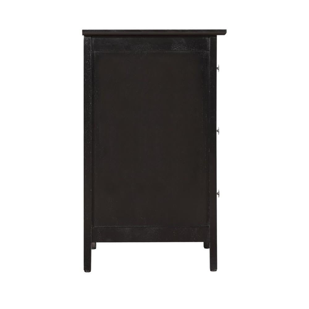 Glory Furniture Daniel 3 Drawer Nightstand in Black