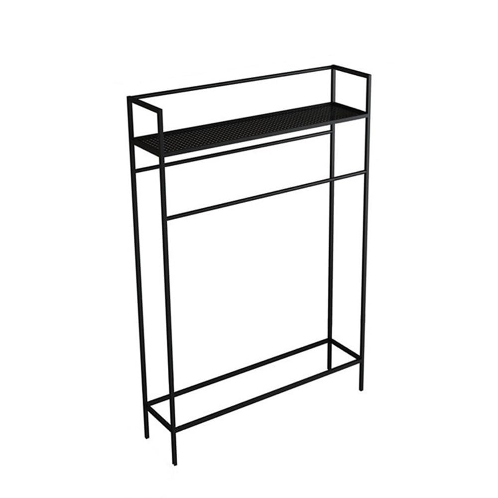 Towel Rack Simple Bathroom Floor Towel Rack Punch-Free Vertical Multifunctional Clothes Hanger Free Standing Rail