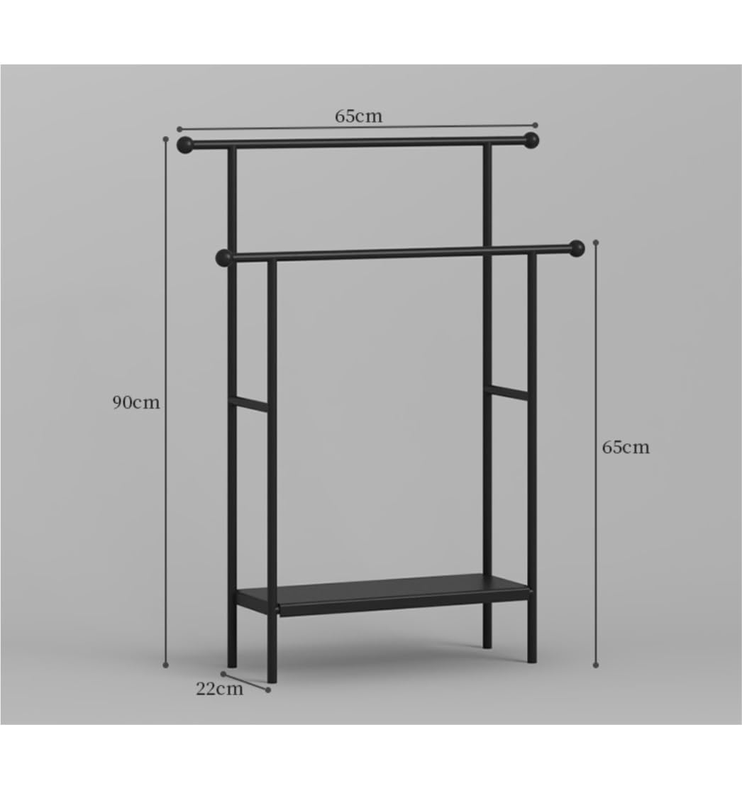 BIOMICE Floor Towel Rack 2 Tier Standing Towel Rack with Storage Shelf Iron Towel Floor Towel Stand for Bathroom Laundry Room Freestanding Towel Racks(Gold)