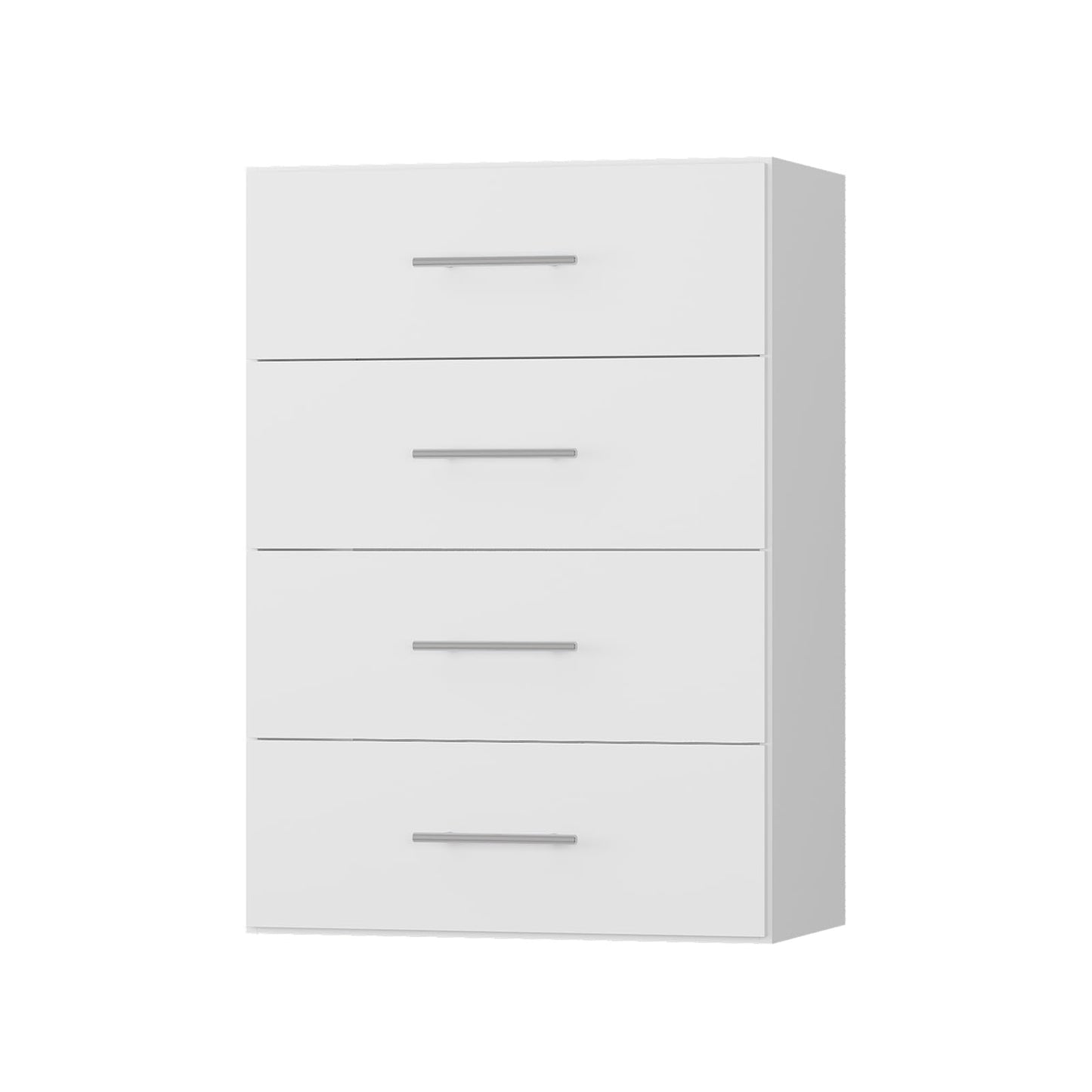 ROOMTEC 31.5" 4 Drawer Short Tower Closet Unit, Modular Closet System with Drawers and Shelf, Wardrobe Organizer for Bedroom or Walk-in Closet, Wall Mounted, Customizable Clothes Storage Unit, White