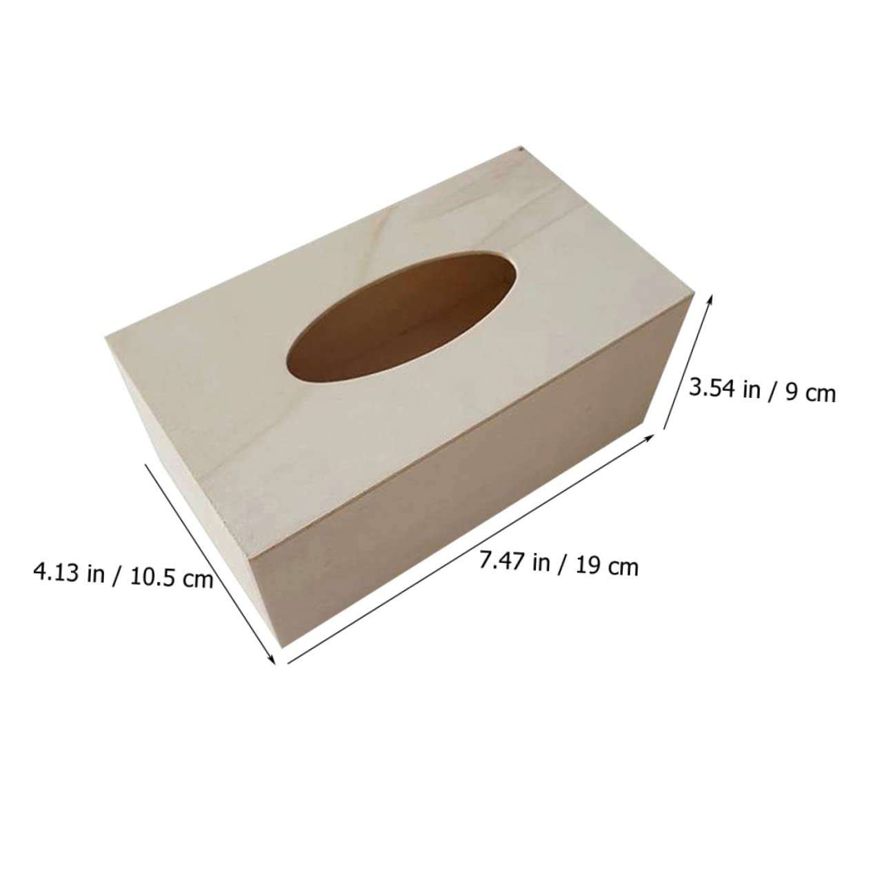 6pcs Box DIY Tissue Box Tissue Holder for Craft Paper Towel Dispenser Blank Wood Blank Crafting
