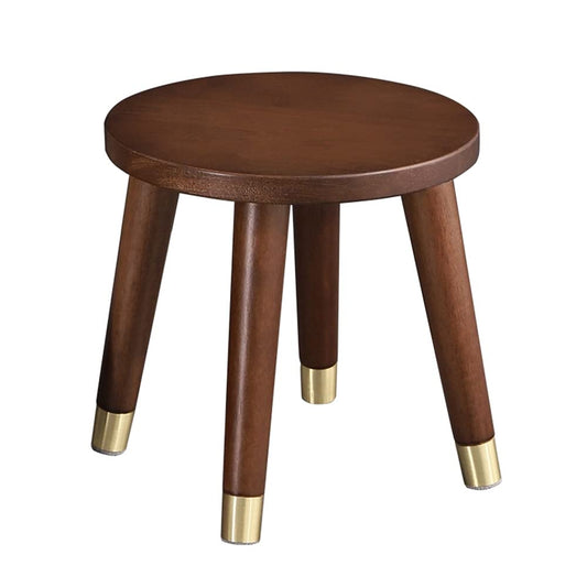 Natural and Co. Wooden Stool Round Step Stool 10 Inch Plant Stands Detachable Legs Vanity Stool Bench