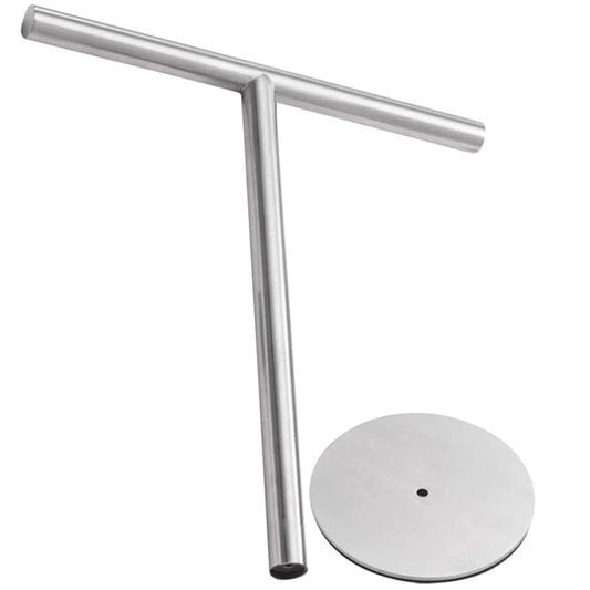 Ipetboom Stainless Steel Towel Rack with Weighted Base Shape Vertical Bathroom Towel Stand for Countertop Stable Space Saving