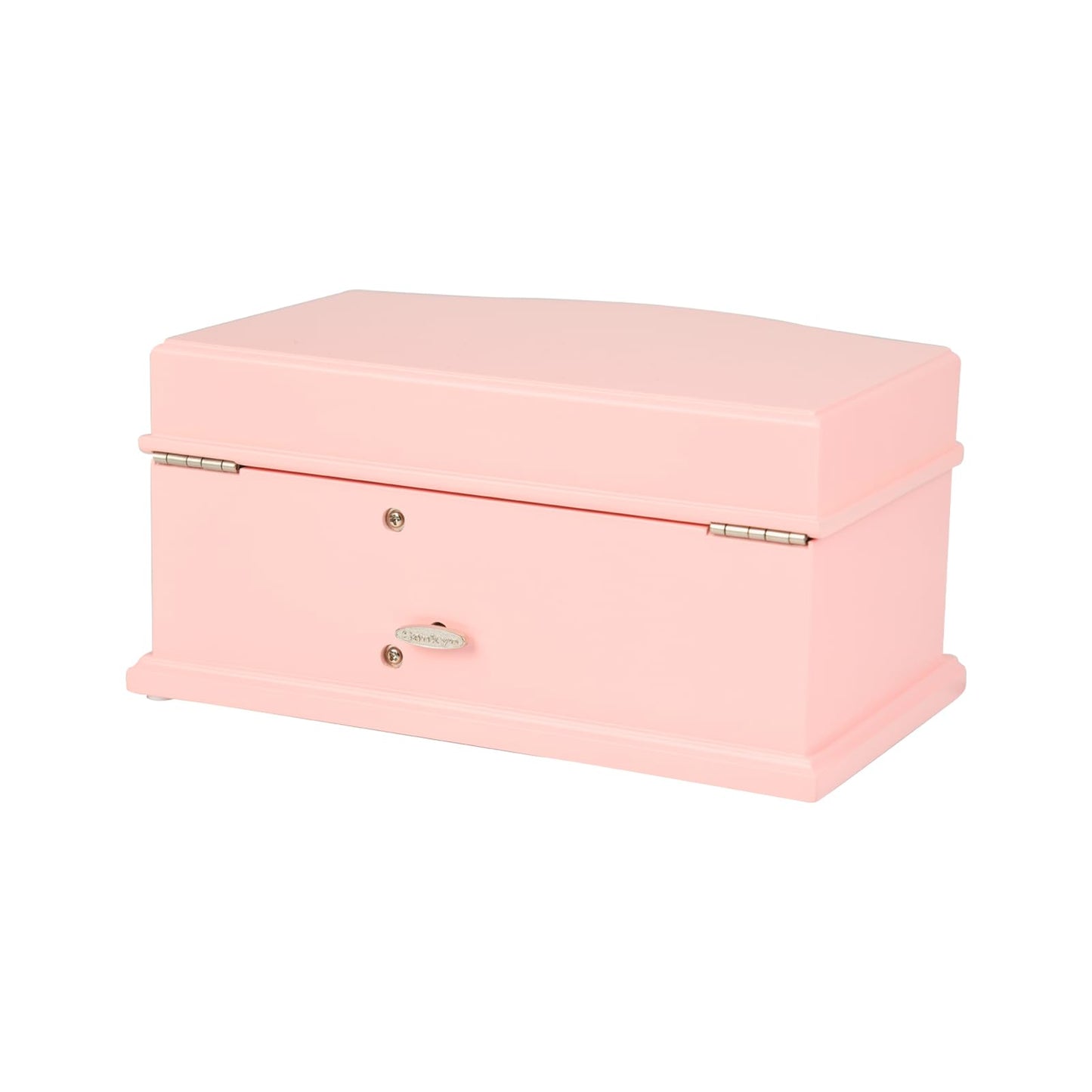 Elle Jewelry Box - Ballerina Jewelry Organizer and Swan Lake Wind-Up Music Box for Girls and Teens, Accessories and Keepsake Wooden Storage with Lock and Mirror, Charming Room Decor and Gift, Large