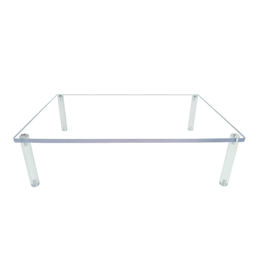 BETAGT Acrylic Monitor Stand Riser,Clear Computer Stand, Desktop Organizer Desk Organizer Shelf for Computer, Laptop, Printer, Notebook, Office Accessories, Home Office, 15 x 9.3inch