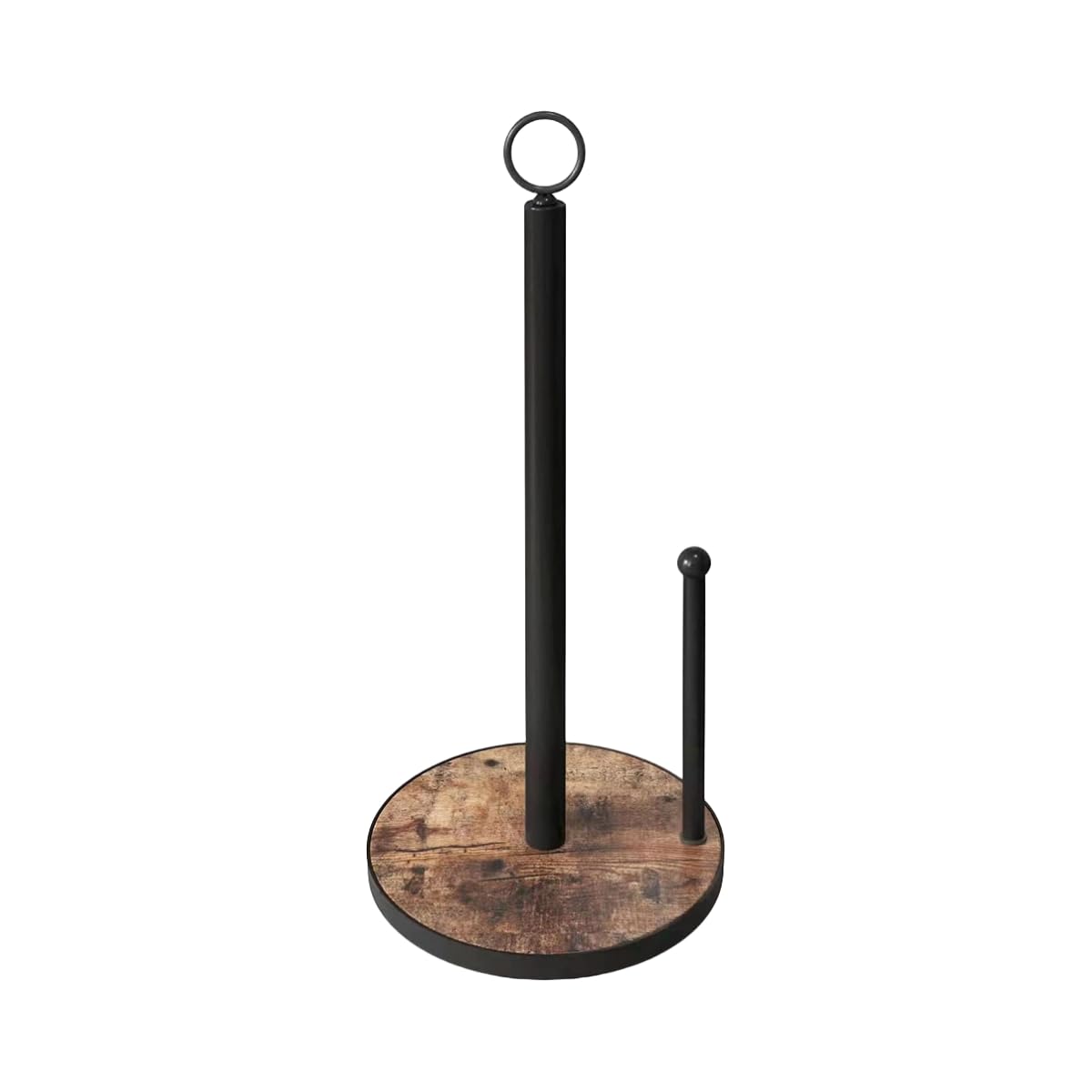 OROPY Paper Towel Holder Countertop, Heavy Duty Wood Base, Farmhouse Style